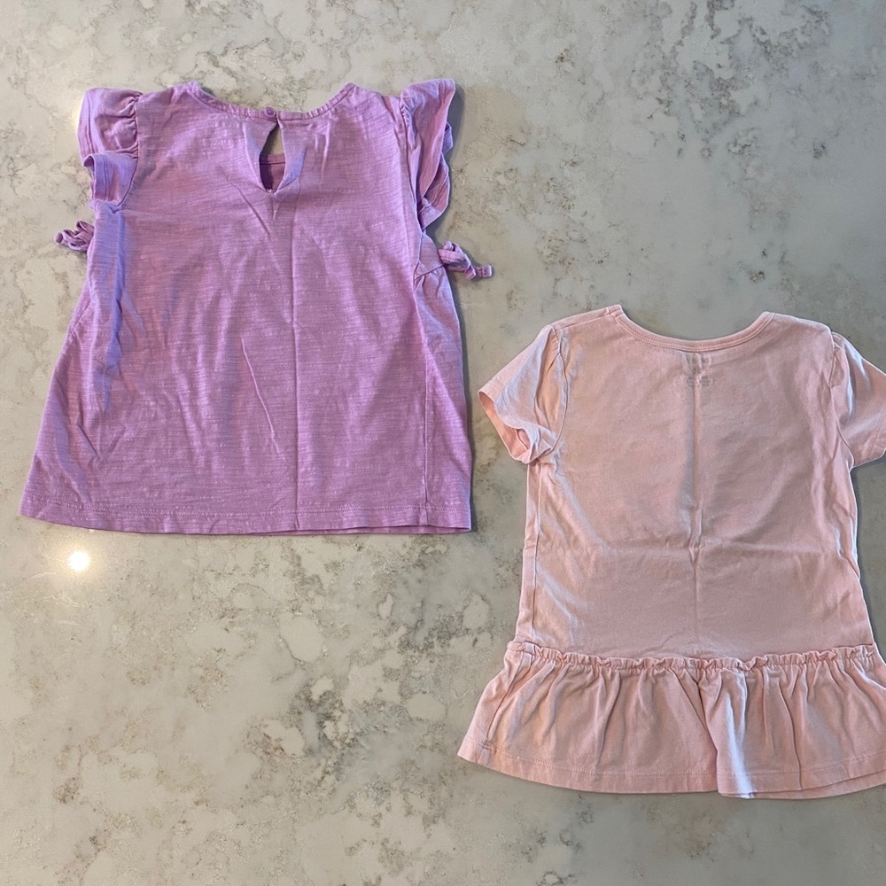 Bundle of 5T tees: hedgehog, purple ruffle - Picture 5 of 5